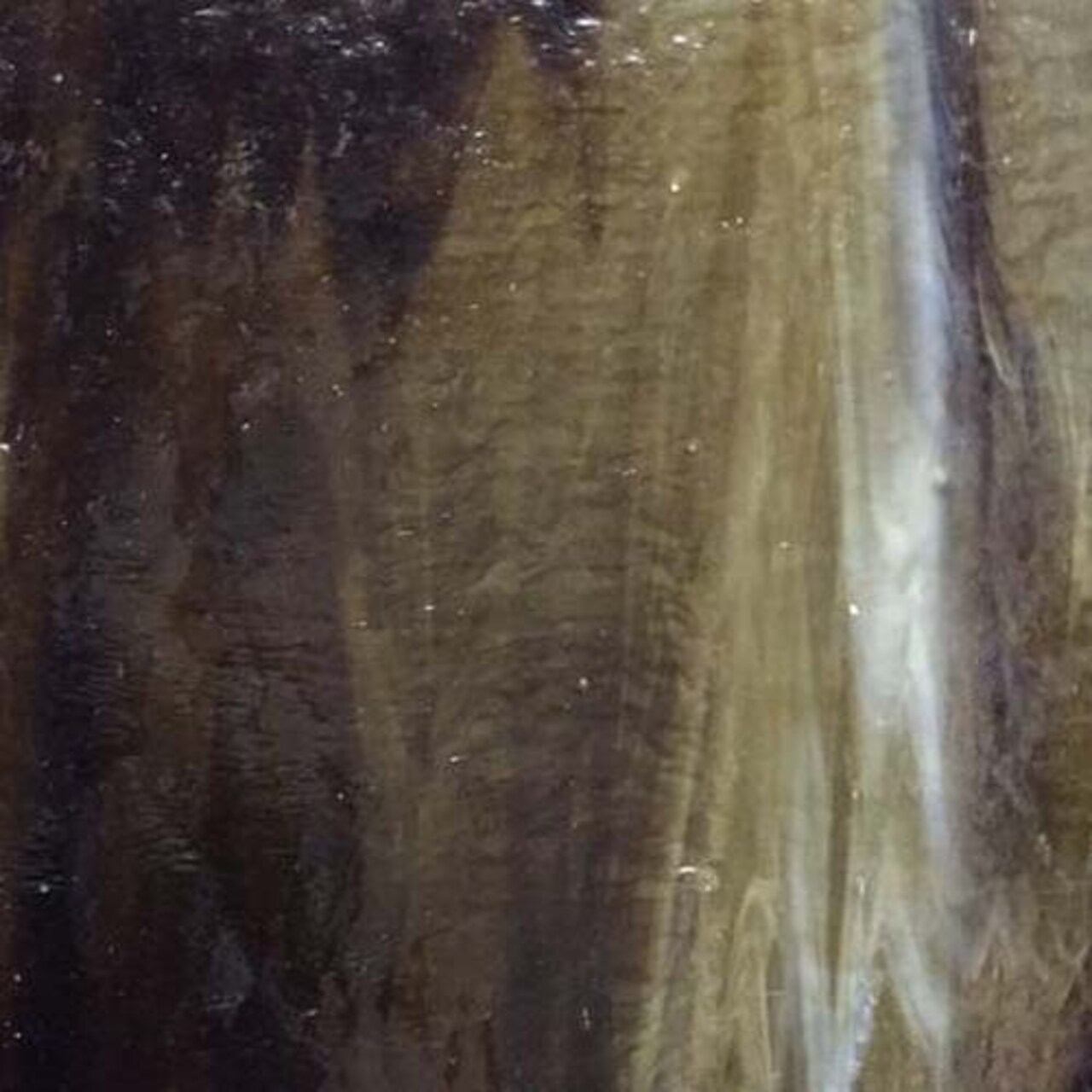 Wissmach Stained Glass Sheet: Light Amber, Brown and White, Wisspy Opal